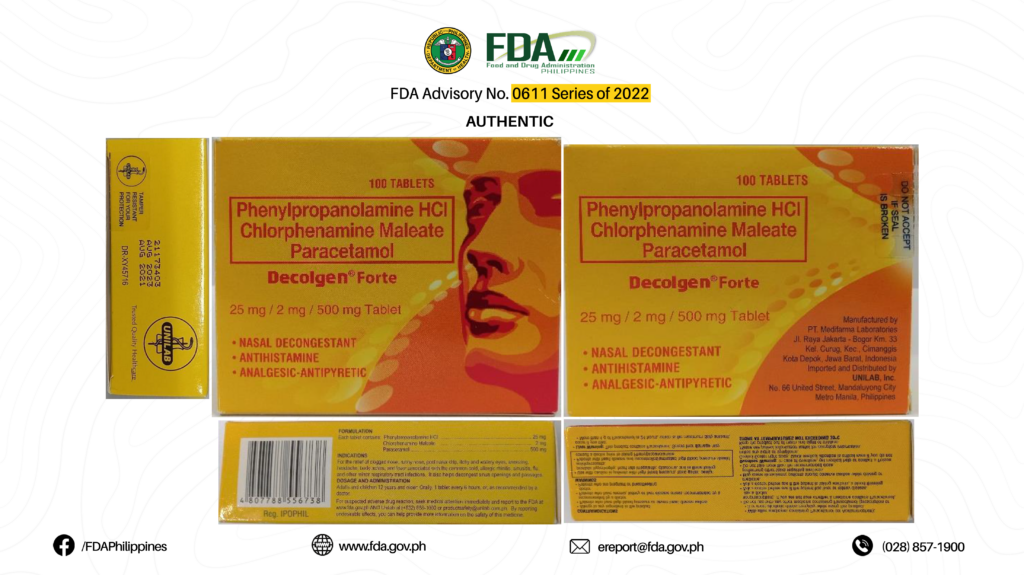 Counterfeit Drugs Alert: 13 Fake Medications to Avoid According to the FDA 11 FDA Advisory No.2022 0611 11