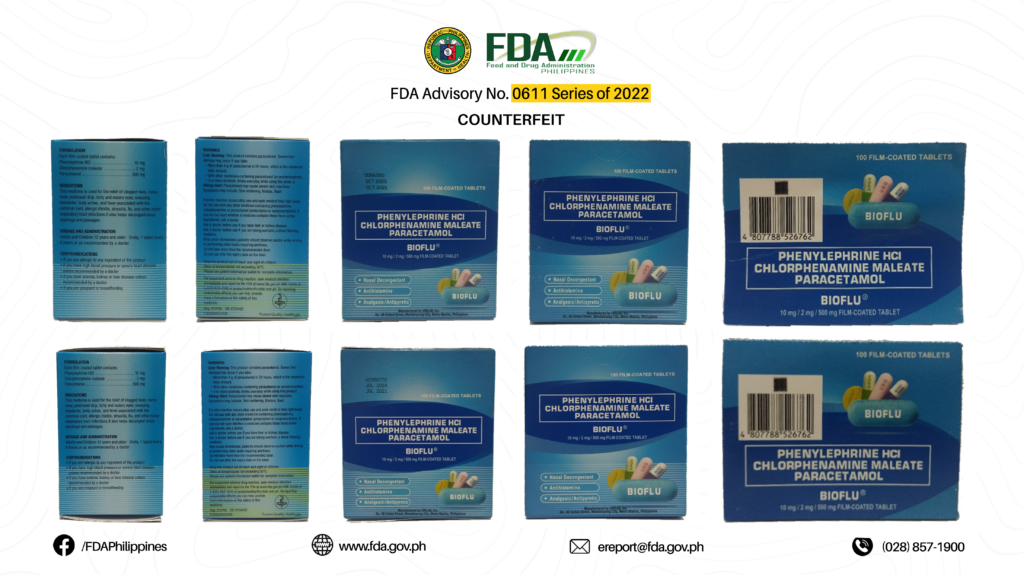 Counterfeit Drugs Alert: 13 Fake Medications to Avoid According to the FDA 2 FDA Advisory No.2022 0611 2