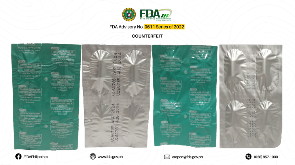 Counterfeit Drugs Alert: 13 Fake Medications to Avoid According to the FDA 22 FDA Advisory No.2022 0611 22