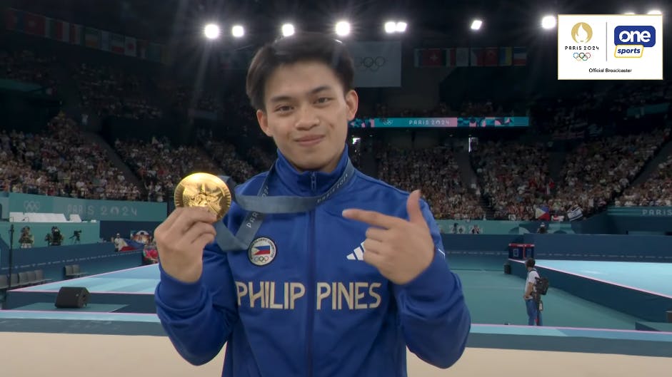 Carlos Yulo's Historic Gold Medal Win in Paris 2024 3 080324 CARLOS YUL GOLD
