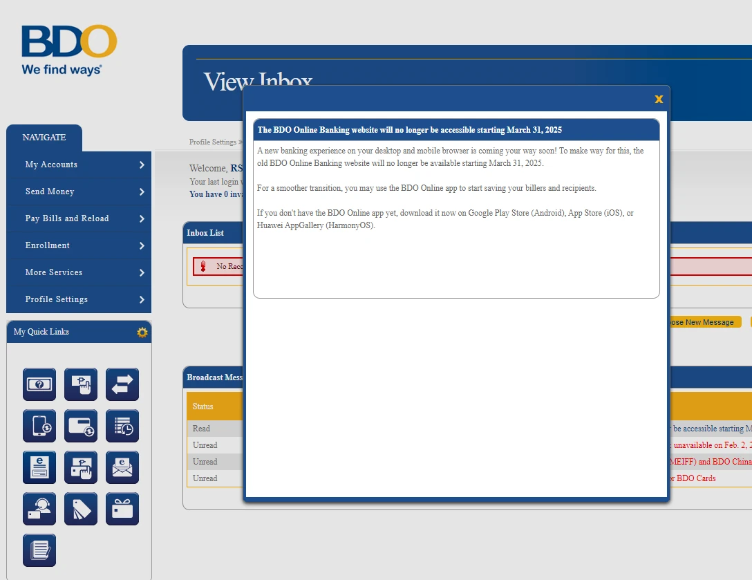 BDO Website to Shut down March 31, 2025